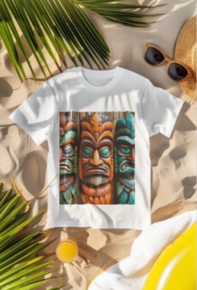 Tiki Tee Chilling on the Beach